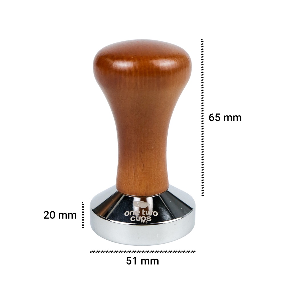 Tamper Kopi Espresso Coffee Press Filler Powder Hammer 51mm - T15 - Brown