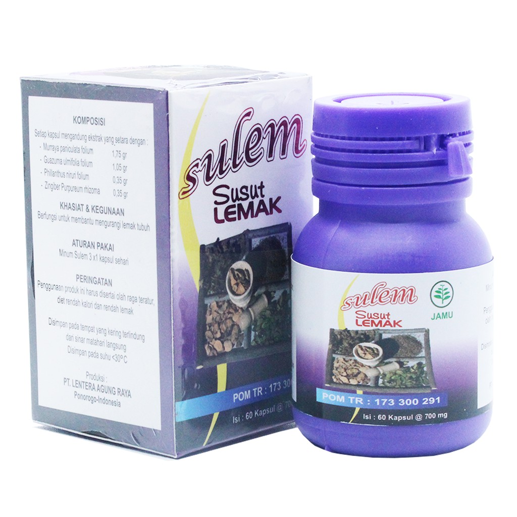 Supplement Diet SUSUT LEMAK SULEM Herbal Pelangsing 60 KAPSUL