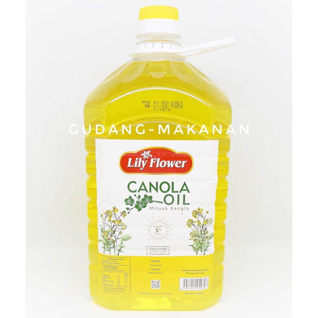 Canola Oil / Minyak Kanola Lily Flower 5 Liter