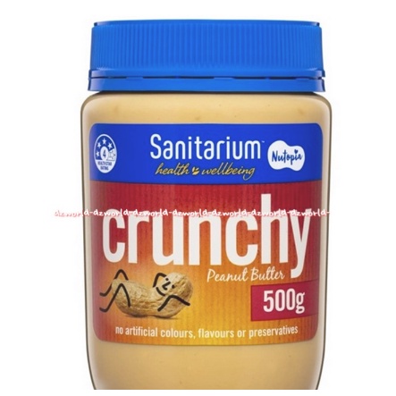 Sanitarium Crunch Peanut Butter Jam 500gr Jar Selai Kacang Australia Sani tarium Peanuts Nuts Pinut Saniittarium