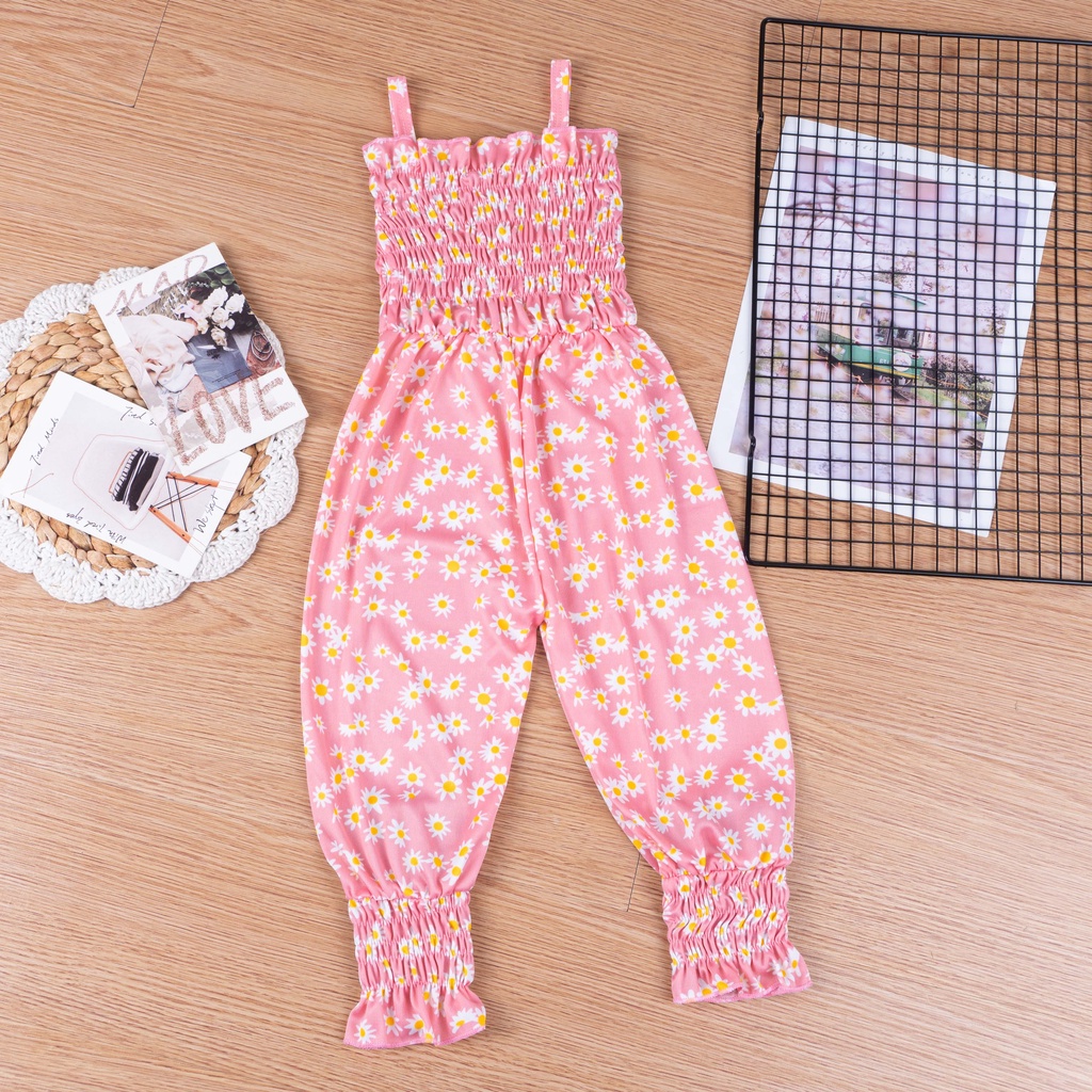 Jumpsuit anak Roya Motif Daisy / Jumpsuit Anak Perempuan 1-6 tahun Terbaru