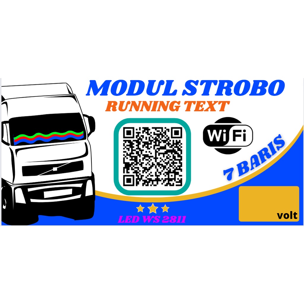 Modul Strobo Running Text 7 Baris 25 Mode