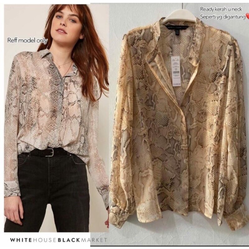 Kemeja Blouse WHBM Snake