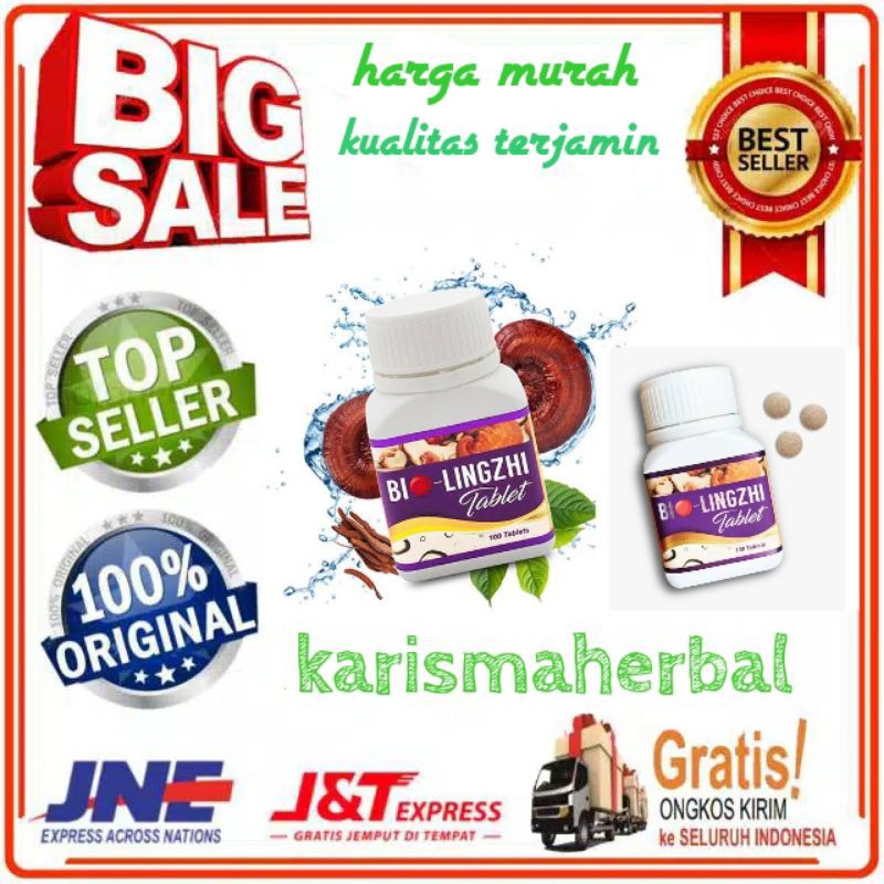 Bio Lingzhi 60 Tablet Asli Obat Kanker Hati Dan Ginjal - Bio Lingzhi Original - Bio Lingzhi Herbal