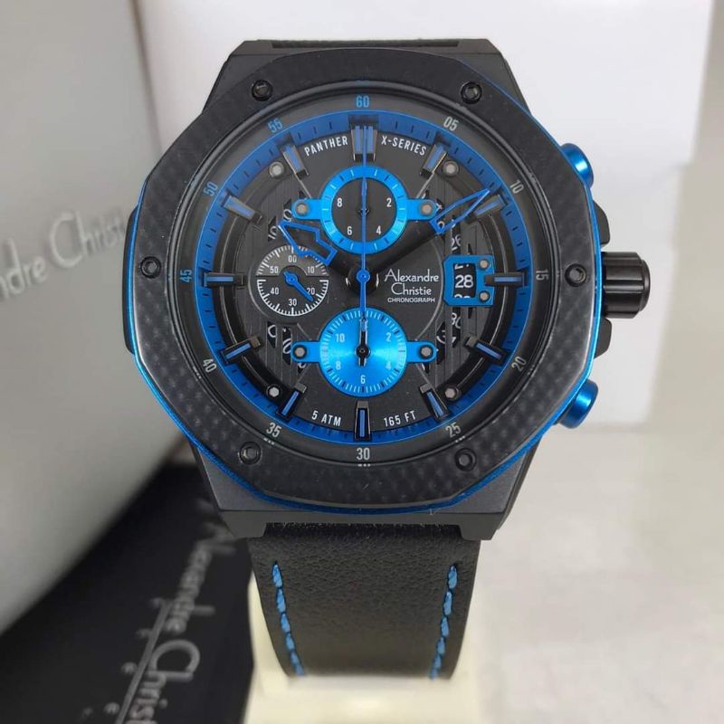 Jam Tangan Alexandre Christie Pria Original AC 6600 Tali Kulit Asli Garansi 1 Tahun Alexander Christ