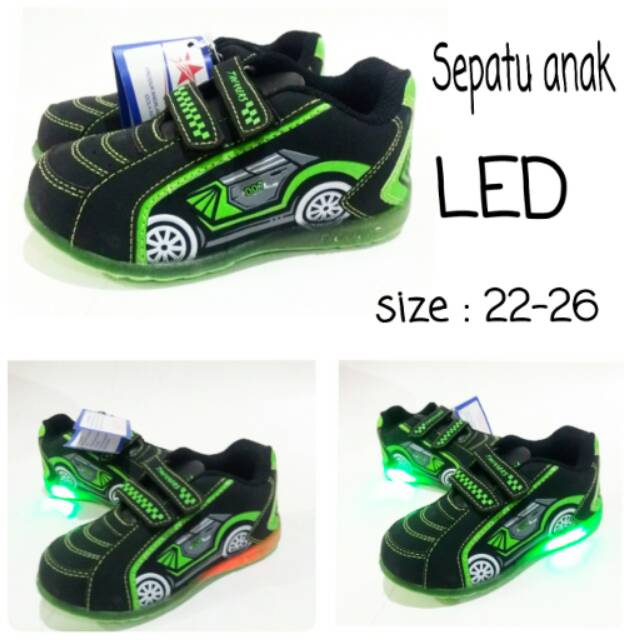 Sepatu anak led sepatu lampu murah sepatu anak sekolah kids