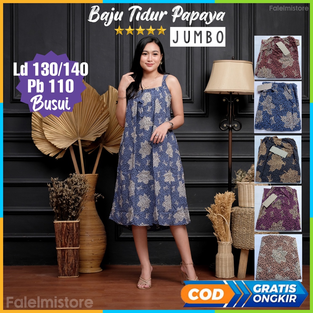 JUMBO Baju Tidur Wanita  Sexy Jumbo Ld 120 Daster Home Dress Kimono Pakaian Piyama Tidur Tali Satu P