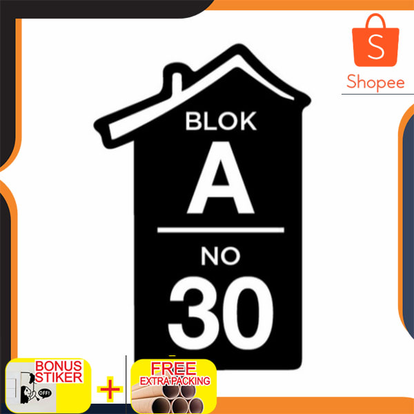 

Nomor Rumah Acrylik 20x30 Timbul - Dasar Hitam Perekat 3M Elegan