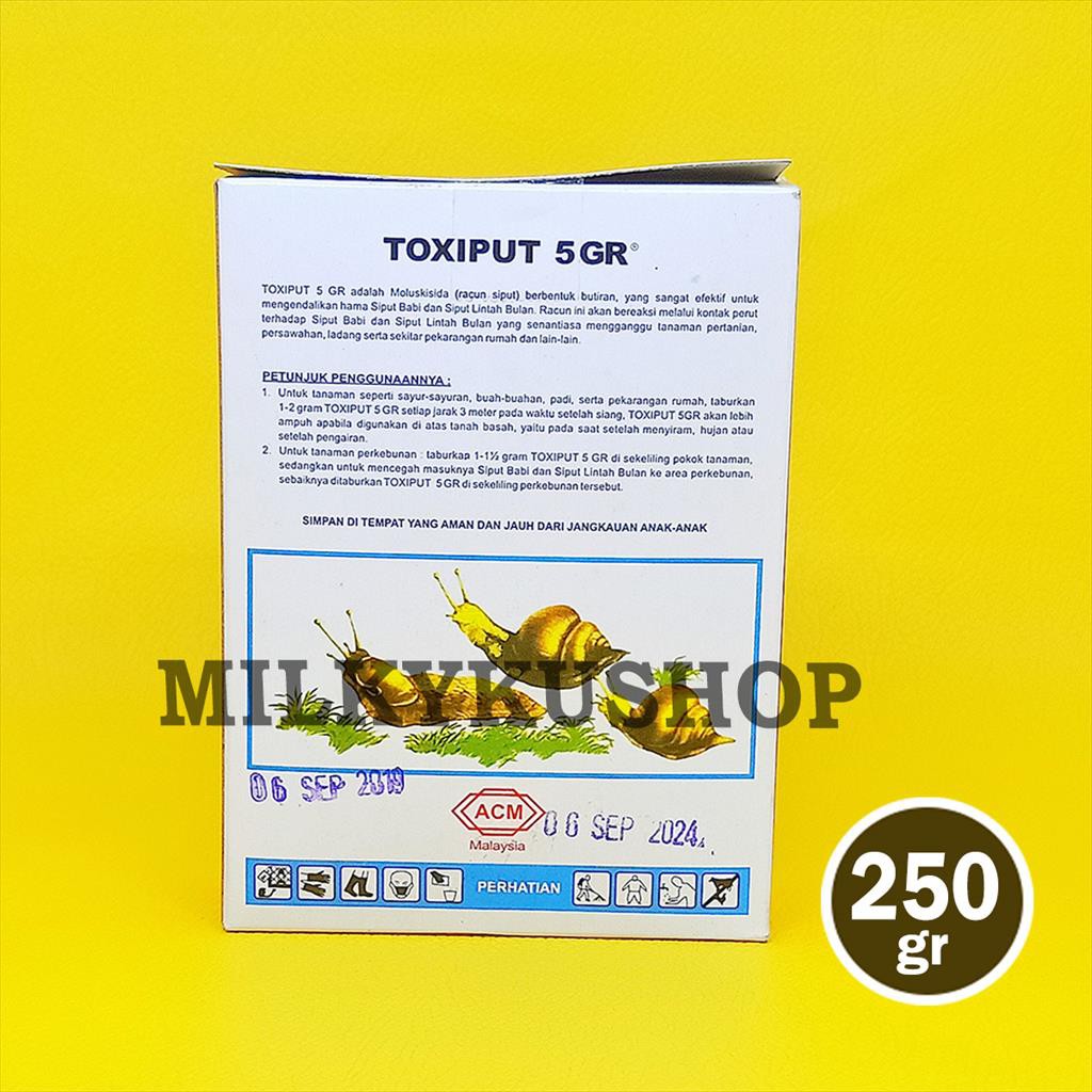 TOXIPUT 5 GR 250 GRAM RACUN  SIPUT MOLUSKISIDA