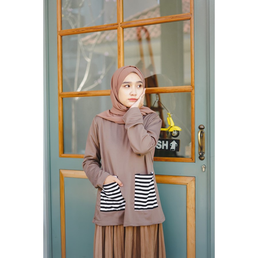 Blouse Wanita Kekinian Baju Muslim Cewek Terbaru 2020 2021 Blus Remaja Perempuan Murah Atasan Muslim