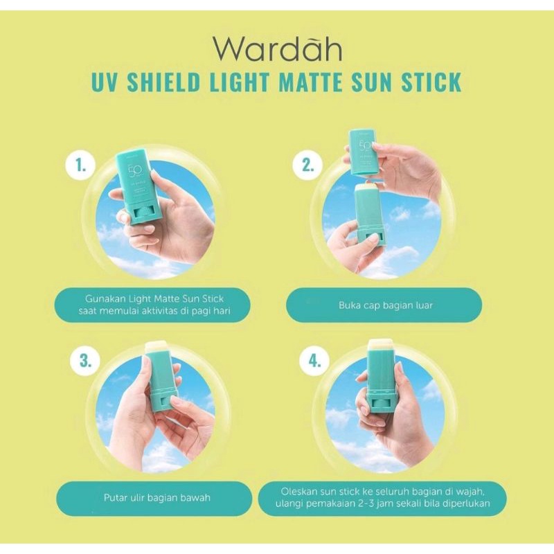 Wardah UV Shield Light Matte Sun Stick | Sunscreen Wardah New 3in1