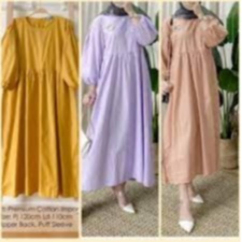 Lucia midi dress fashion muslim remaja wanita