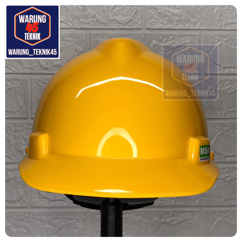 HELM PROYEK SAFETY V GUARD MERK MSA SNI LOKAL SUSPENSI STANDARD - KUNING