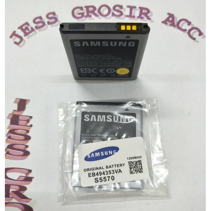 Baterai Battery Original Samsung S5570 / GALAXY Mini S5282 EB494353VA - Hitam