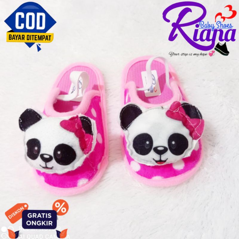 Sandal bayi Bapau boneka Panda usia 8-20 Bulan