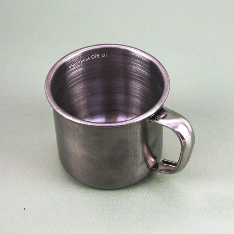 12 pcs mug stainless mini  anti karat Cangkir mini stainless steel murah