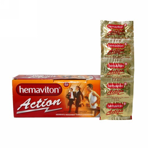 HEMAVITON ACTION STRIP 5 TABLET - Suplemen Multivitamin Untuk Stamina