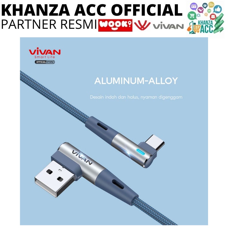 KHANZAACC Kabel Data Gaming VIVAN BWM100 / BWM100S Micro USB Fast Charging 2,4A