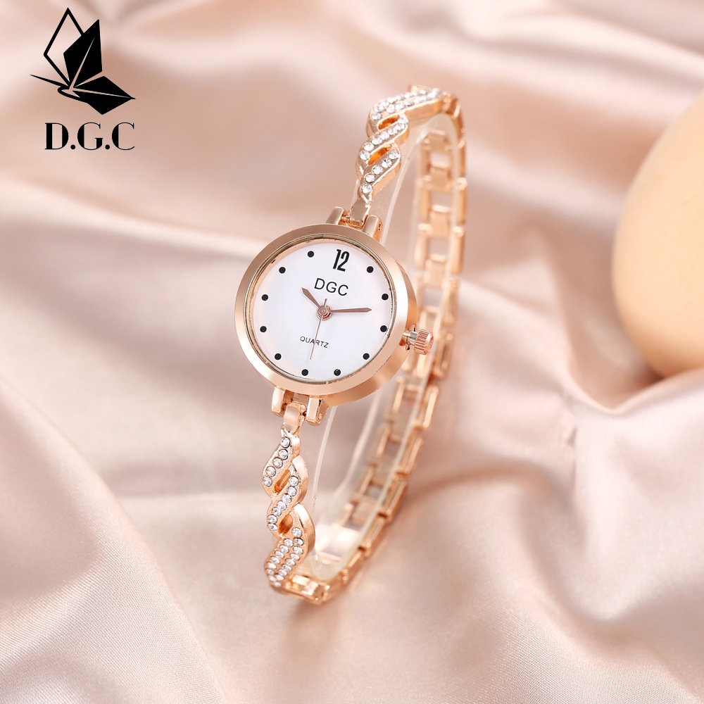 ✨DGC✨ Wanita Jam Tangan Fashion Gelang Dial Berlian Jam Tangan Korea Sederhana Kasual Mahasiswa Gelang High-end W221