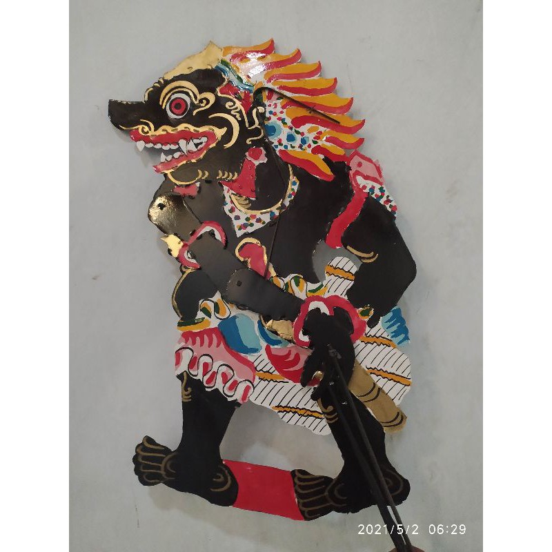wayang kulit kertas mainan Buto RAMBUT GENI/BABRAH,-+57cm