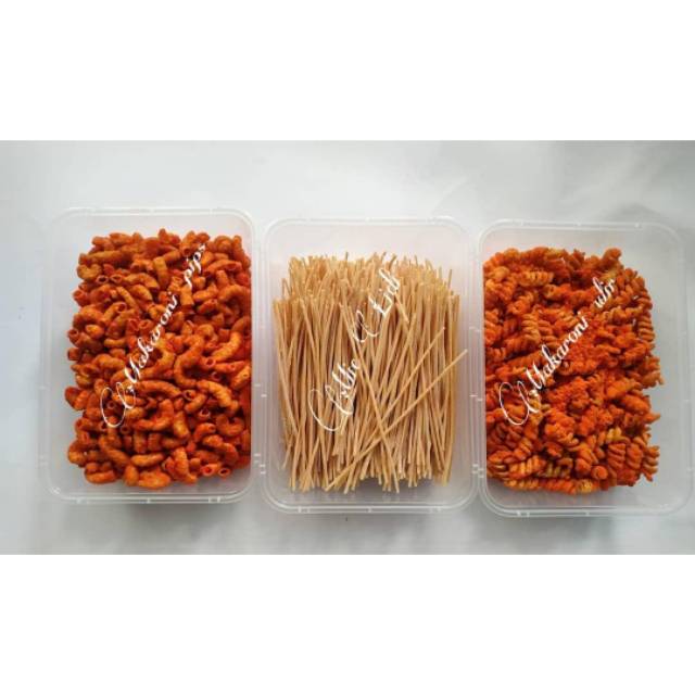 

Mie Lidi, makaroni ulir, & makaroni pipa