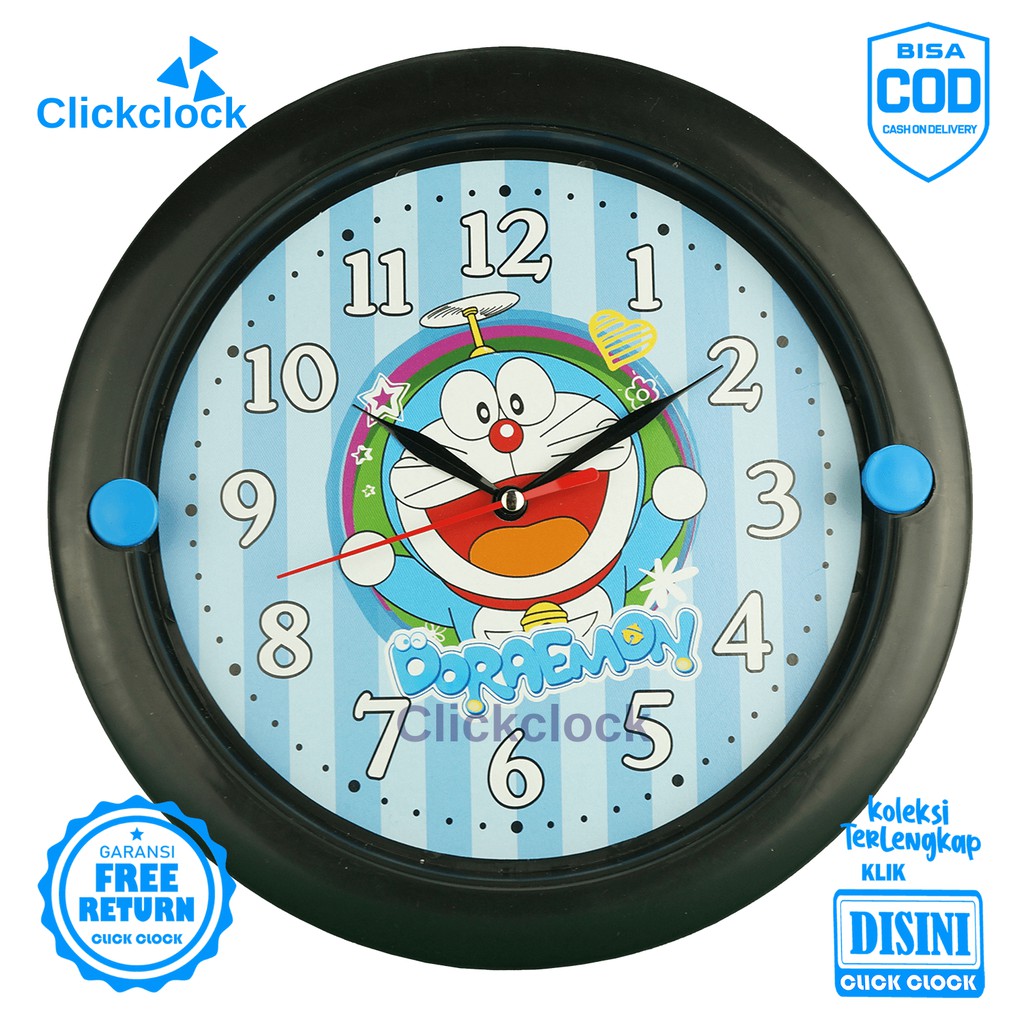 Jam Dinding Quartz Anak Anak Frozen Hellokitty Doraemon Esa 726K Besar Hiasan Rumah Murah