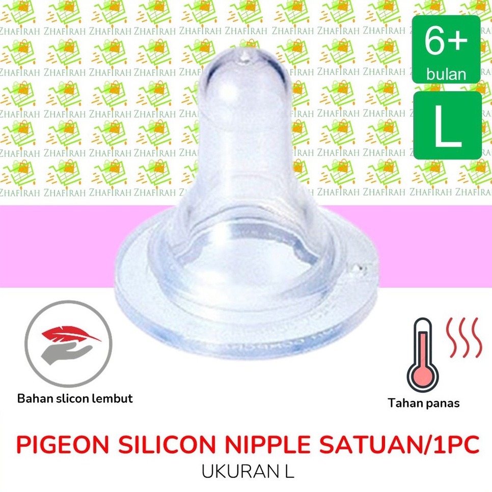 [TERLARIS] Pigeon Silicon Nipple Standard ukuran S M L Dot Bayi Pigeon Silicon Standard ukuran S M L-L-> PIGEON STANDARD