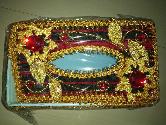 Kotak Tisu Tapis Bunga Daun