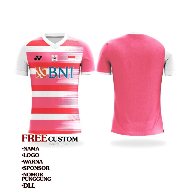 Jersey Badminton Custom - Jersey Free Custom - Jersey BNI YONEX INDO CUP 2022