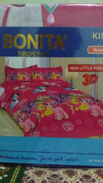 Sprei Bonita 3d Bantal 2 Ukuran 180/160x200