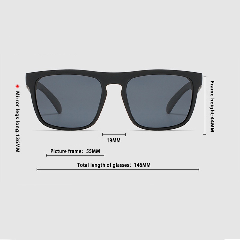 Kacamata Polarized Sports Sunglasses Mengemudi Bentuk bingkai Kacamata Hitam wanita Pria Lensa Polarized Klasik UV400