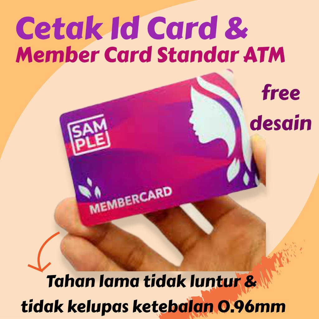 

cetak kartu id card custom member card kertu pelajar desain kartu bahan PVC plastikk