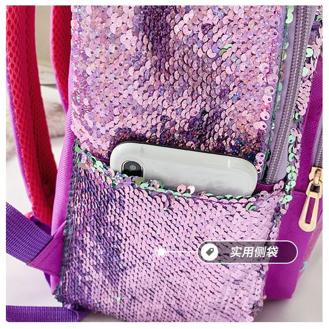 Tas Ransel Sequin Mermaid TRU035 backpack tas punggung anak perempuan sd