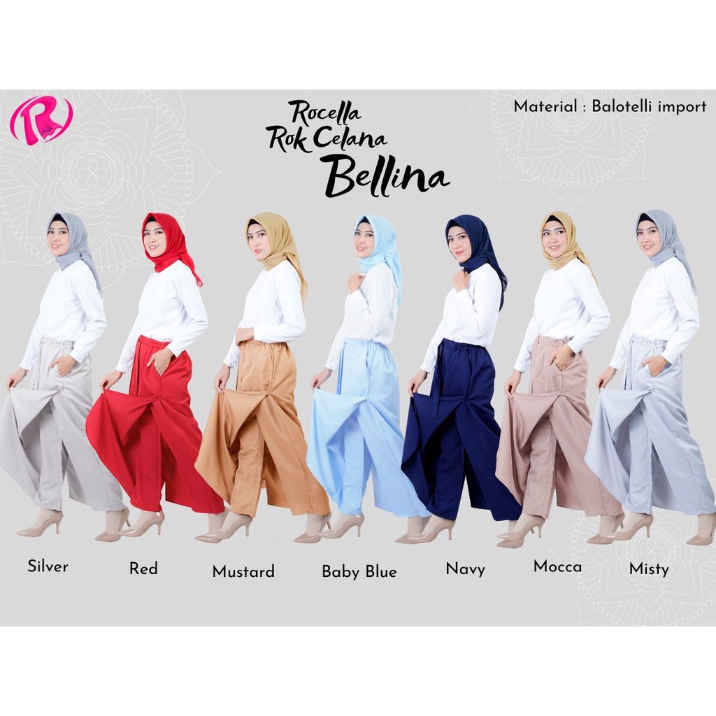 Rok Celana Kerja / Casual / Harian Wanita Muslimah Bahan Baloteli