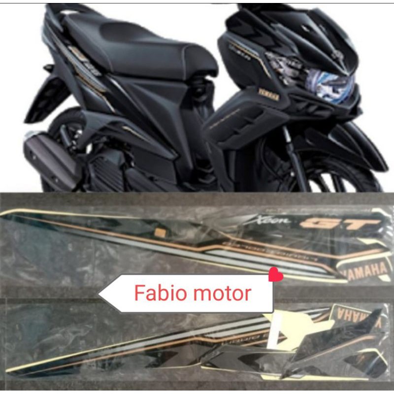 Striping Stiker & list body Yamaha Xeon GT 125 2015 hitam