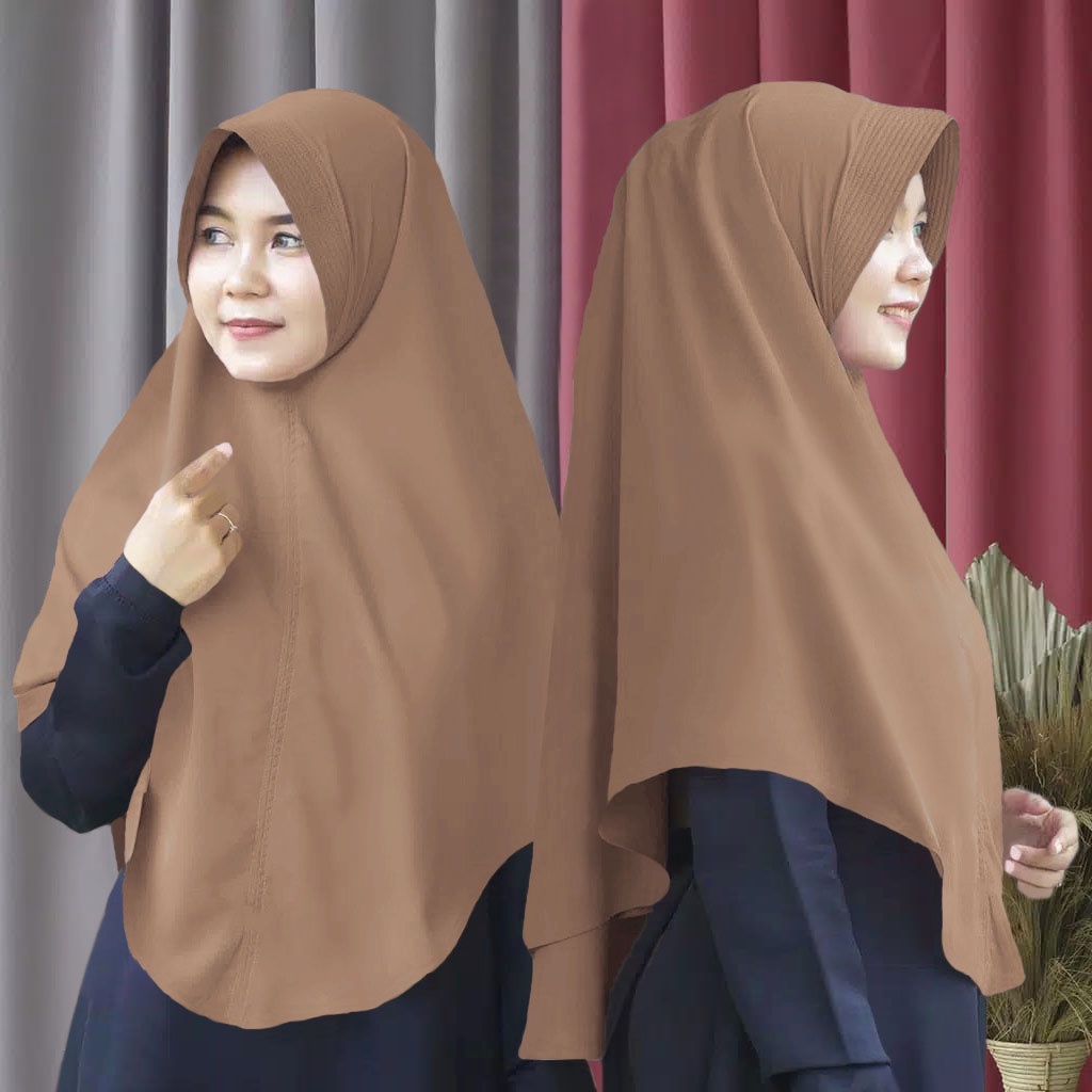 Jilbab Bergo Wolfis Ukuran L Hijab Simple Pet Instan Wolfis Kerudung Bergo Pasar Hija'b