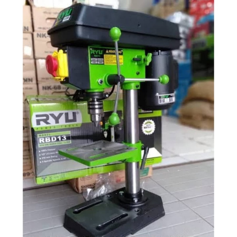 Mesin Bor Duduk Merk RYU 13 mm Bench Drill RBD 13