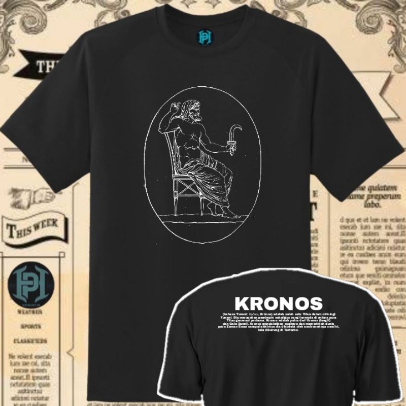 T-SHIRT KRONOS MITOLOGI YUNANI TEES KAOS TERBARU