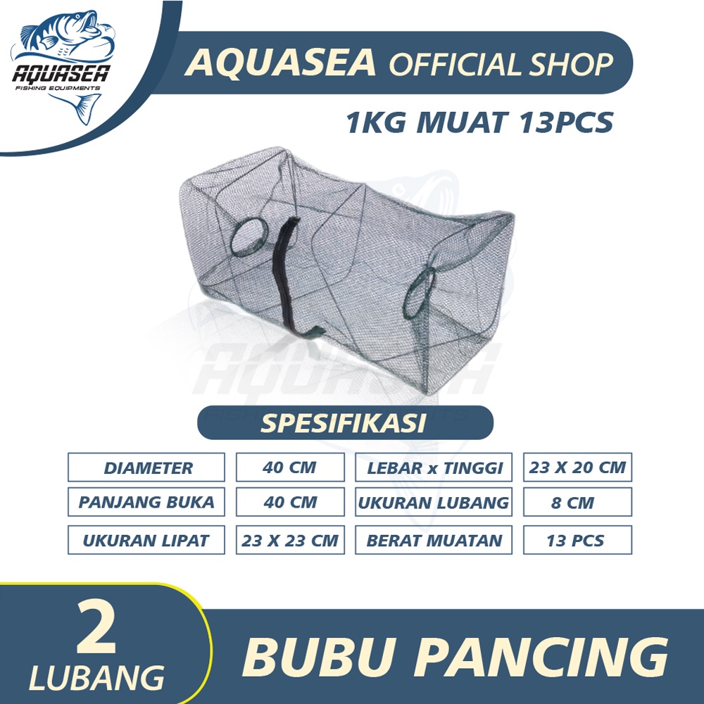 AQUASEA - Payung Bubu Jaring Jebakan Perangkap Udang ikan Kepiting Model Payung 2 Lubang