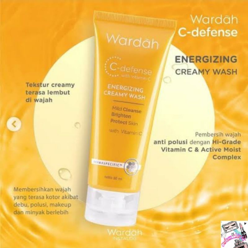 ☃️Cutezz_Ching1☃️Wardah C Defense Energizing Creamy Wash 100ml