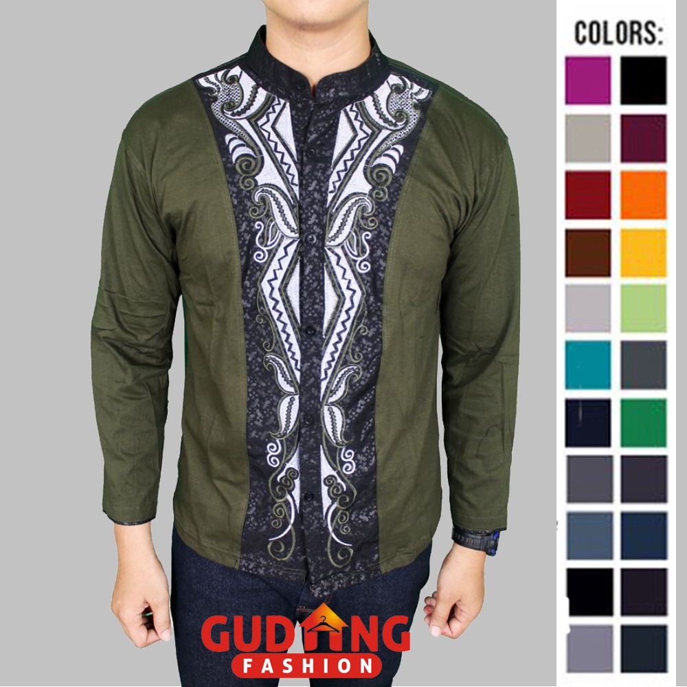 Baju Koko Lengan Panjang Casual Katun - Banyak Pilihan Warna KKL (COMB)