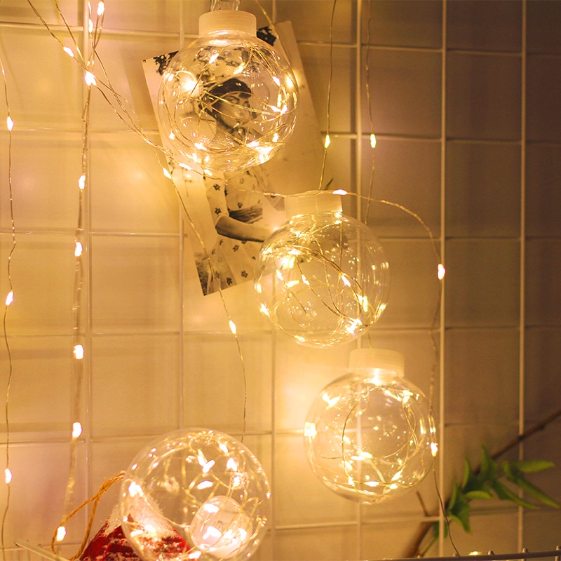 [3M LED Wishing Ball Curtain String Lights] [Fairy Garland Lights]