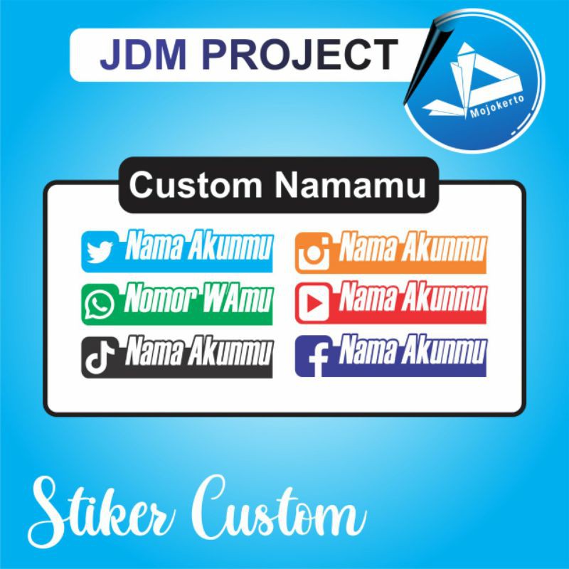 

Stiker Sticker Nama Akun Media Sosial Hologram Viral Kekinian