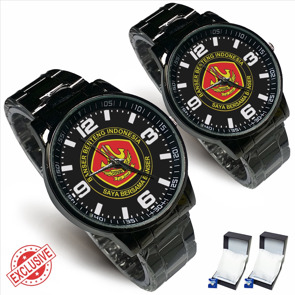 Jam Tangan Rantai Couple BENTENG INDONESIA BANSER (Nice)