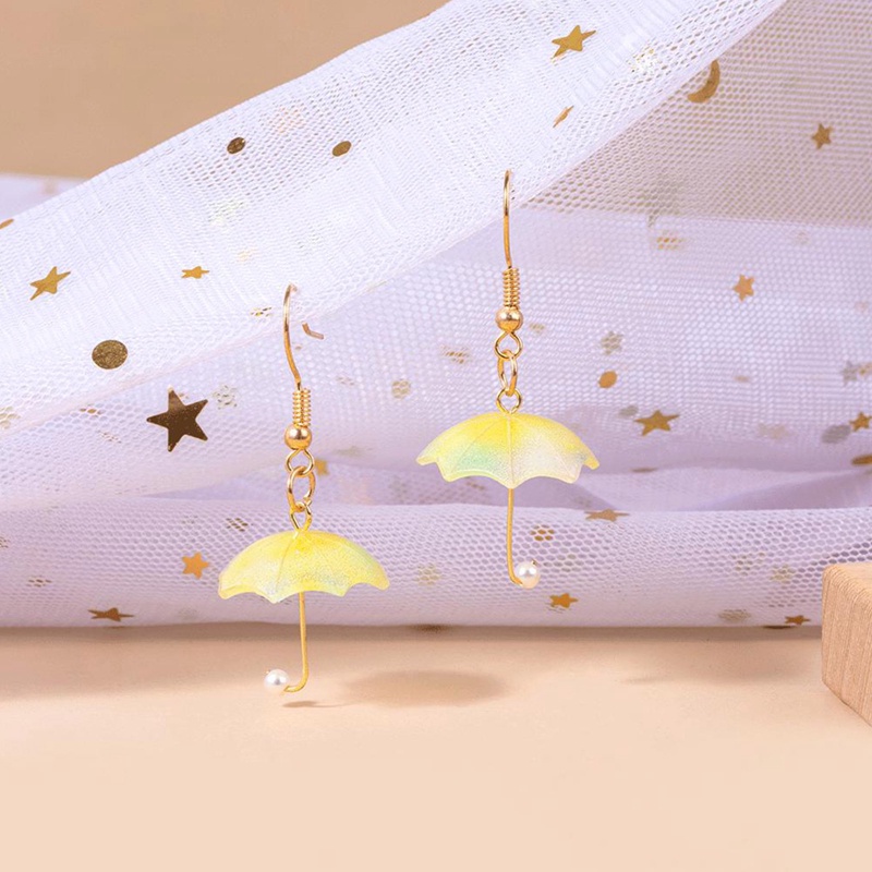 Anting Bentuk Payung Warna Pelangi Gaya Korea Untuk Wanita
