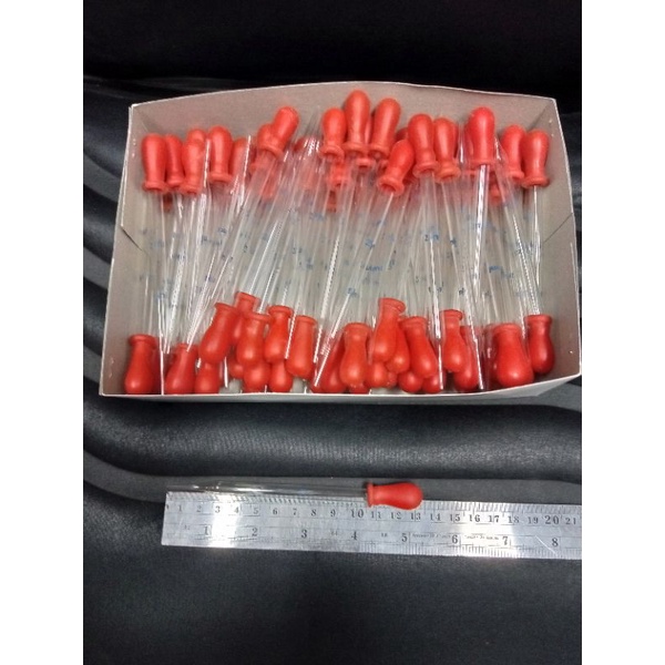 Pipet tetes kaca dot merah 2 ml (@10 bh)/ECER