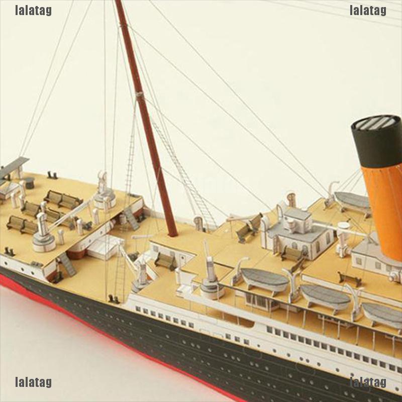 (Lala) Miniatur Kapal Titanic 3d Diy Skala 1: 400 Bahan Kertas