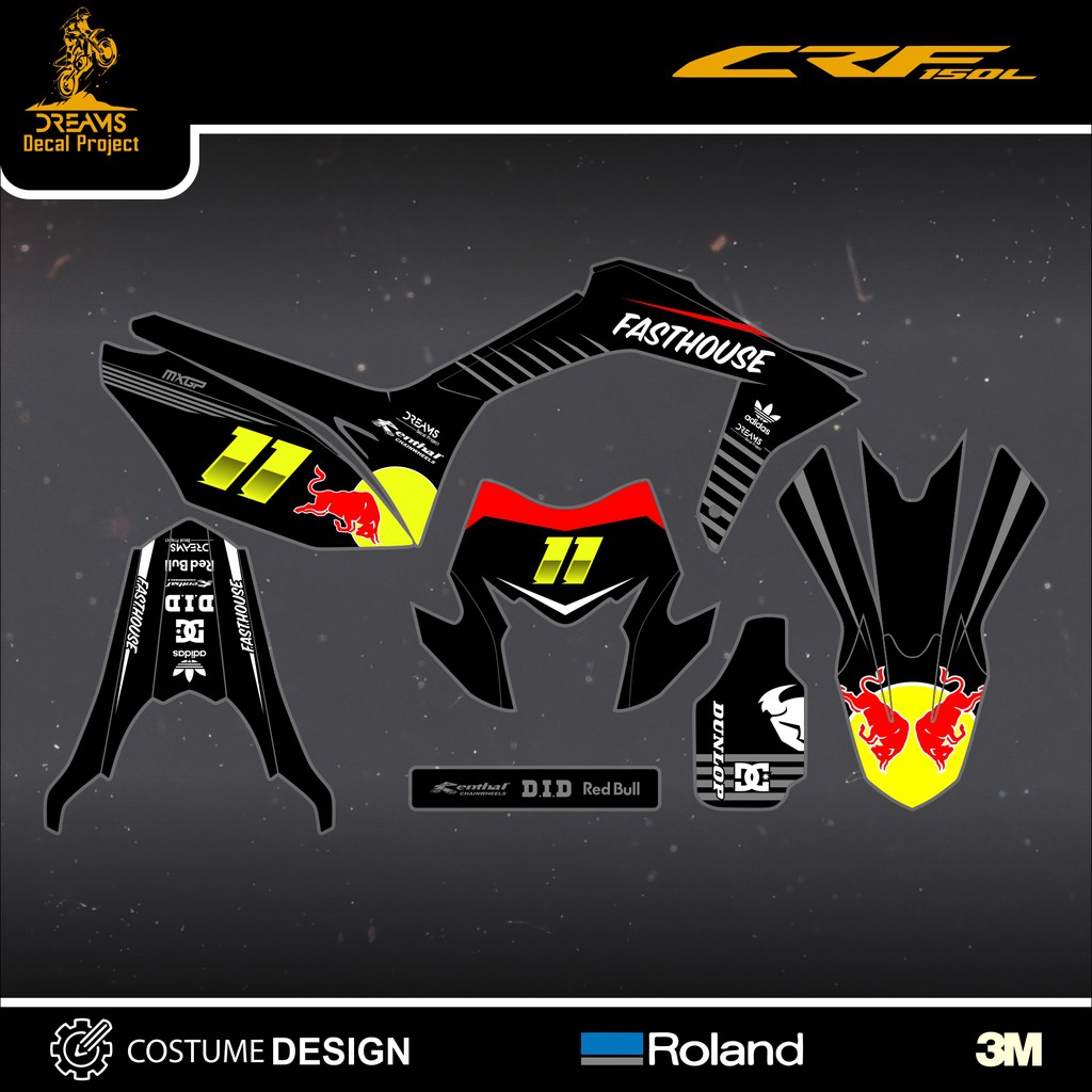 Decal CRF 150 L Hitam Fasthouse