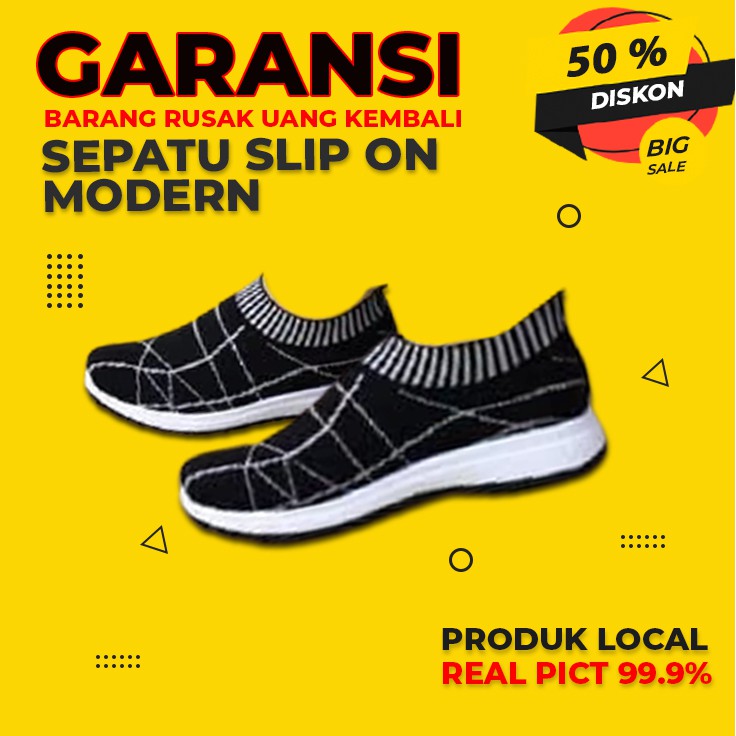 Sepatu Wanita Slip On wanita SLIP ON perempuan Slavina Wedges SLAVINA mesh printing