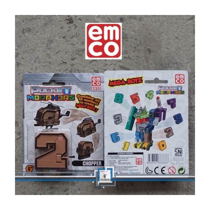 Emco POCKET MORPHERS - Number 2 Robot Transformers Angka Combiner murah Berkualitas